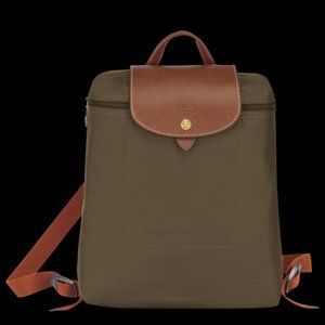 Longchamp Khaki Le Pliage Backpack